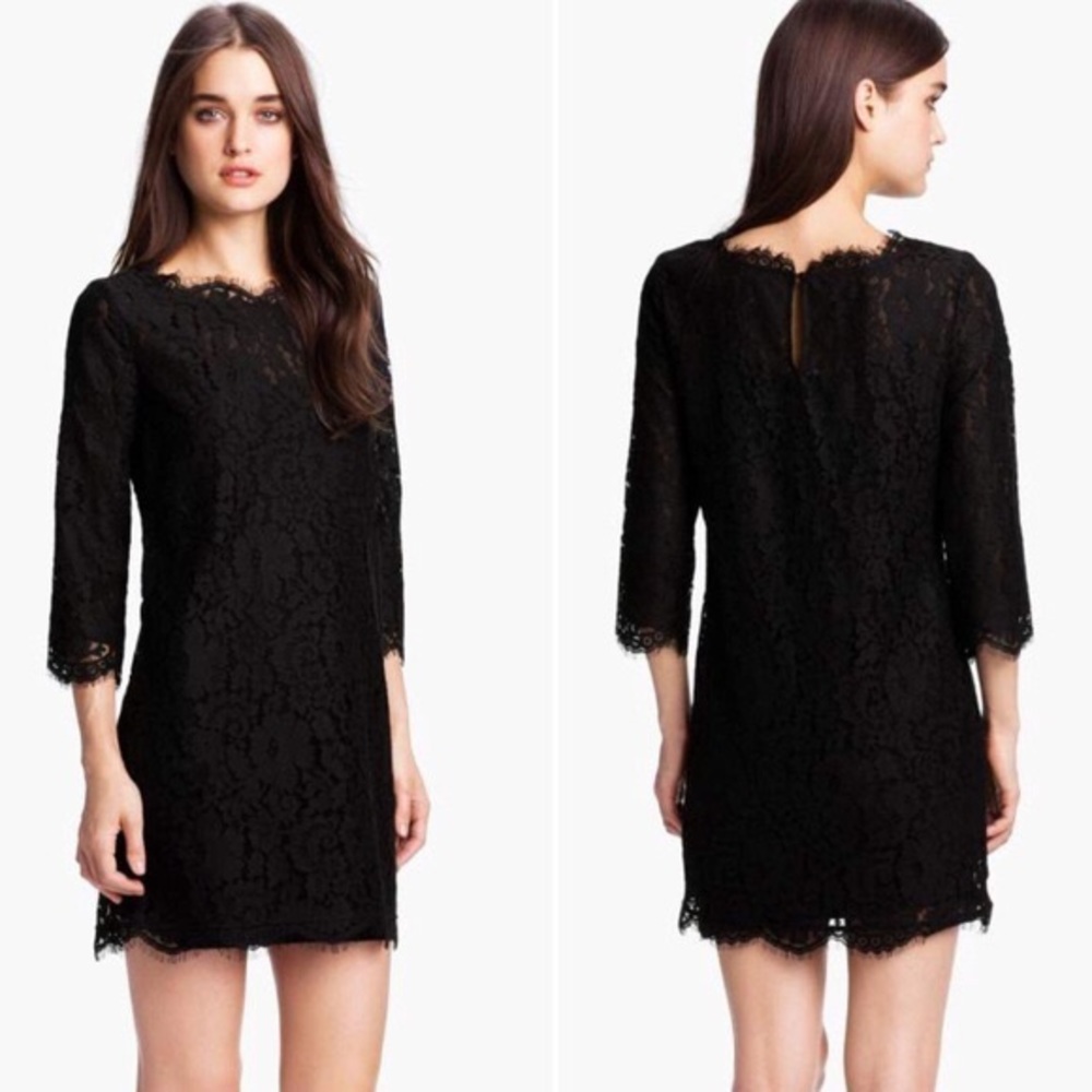 Joie Black Lace Mini Portia Dress Size Small